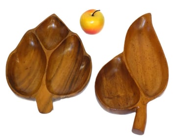 MIDCENTURY MODERN TEAK WOOD TRAYS