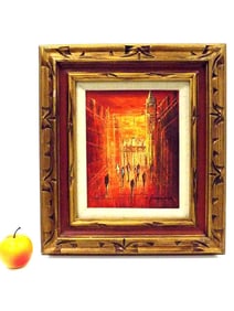 CARLOS FRANCISCO - VILLAGE FIGURES PAINTING