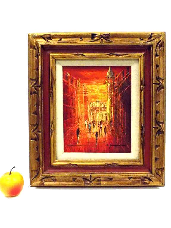 CARLOS FRANCISCO - VILLAGE FIGURES PAINTING (1 of 3)