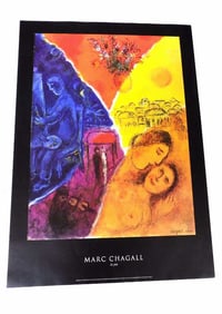 MARC CHAGALL LA JOIE COLOR POSTER