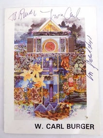 W. CARL BURGER SIGNED ART EXHIBITION PRINT CARD