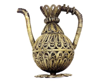 ANTIQUE PERSIAN SILVER FILIGREE MINIATURE PITCHER