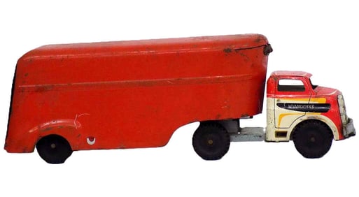1950'S WYANDOTTE STEEL LITHO CARGO TRUCK TOY