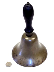 19TH CENTURY AMERICAN BRONZE SCHOOL BELL