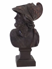 AJAX GLADIATOR BRONZED BUST SCULPTURE