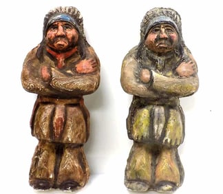 AMERICAN FOLK ART INDIAN SCULPTURES