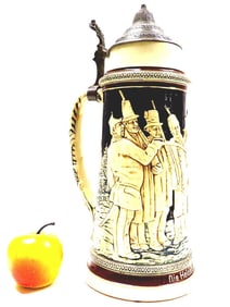 BIG GERMAN HEROES OF THE VILLAGE BEER STEIN
