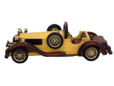 BIG WOODEN AUTOMOBILE COUPE CAR MODEL