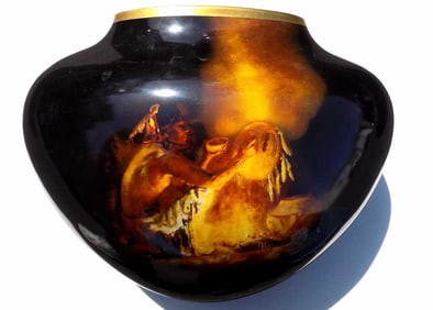 BUCK MCCAIN - SPIRIT OF THE WARRIOR INDIAN VASE