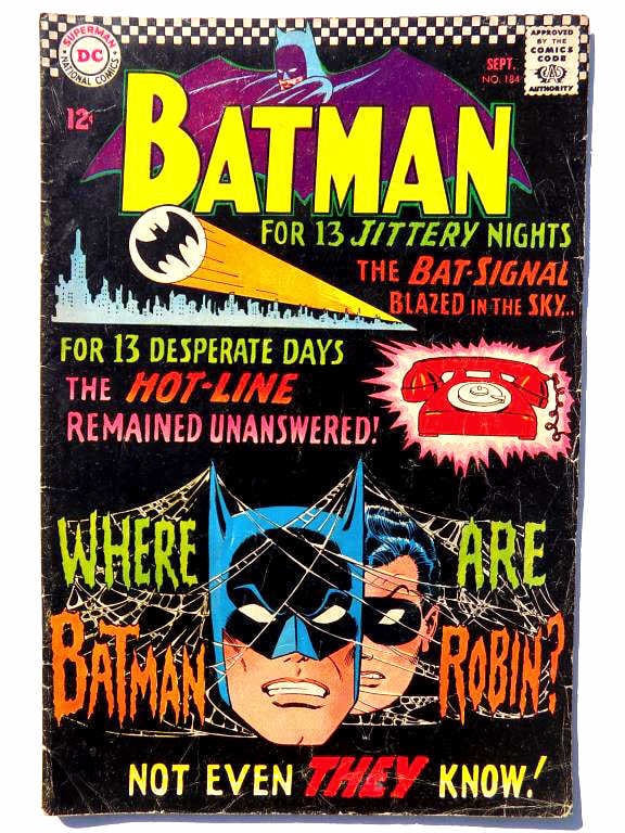 DC BATMAN No 184 COMIC BOOK WITH ROBIN (1 of 3)