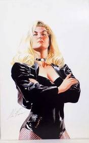 DC JUSTICE LEAGUE BLACK CANARY ROSS SIGNED PRINT