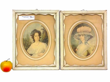 FRENCH VICTORIAN MAIDEN FRAMED PRINTS