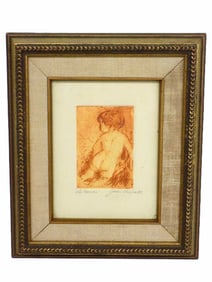 JOAN PURCELL - LA TUSCHE SIGNED AQUATINT ETCHING