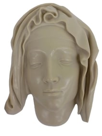 MICHELANGELO LIFE SIZE VIRGIN MARY HEAD SCULPTURE