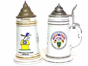 MILITARY AIR FORCE AND ALLIED FORCES BEER STEINS