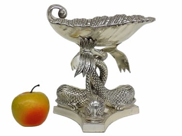 MYTHOLOGIC SHELL & DOLPHIN SILVER CHROME STAND