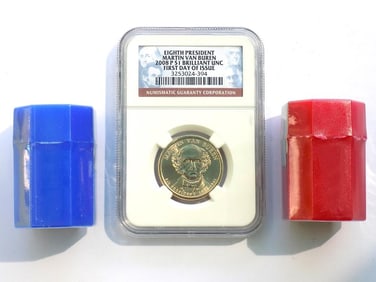 NGC UNC 2008P VAN BUREN W/ 2007 MADISON MS63 & UP