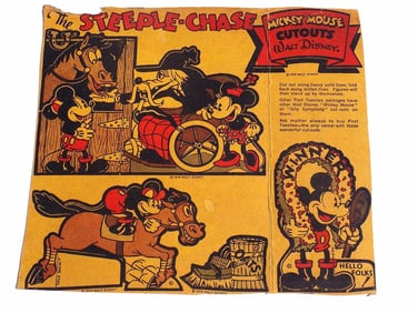 RARE WALT DISNEY 1934 POST TOASTIES CUTOUTS