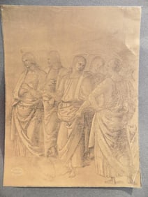 RELIGIOUS ANGELS GERMAN LITHOGRAPH PRINT