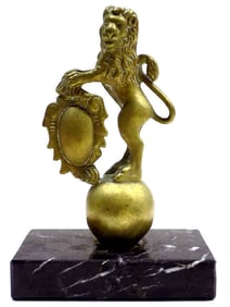 RENAISSANCE STANDING LION BRONZE SCULPTURE