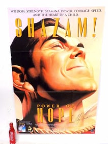 SHAZAM ! POWER HOPE ALEX ROSS SIGNED PROMO POSTER