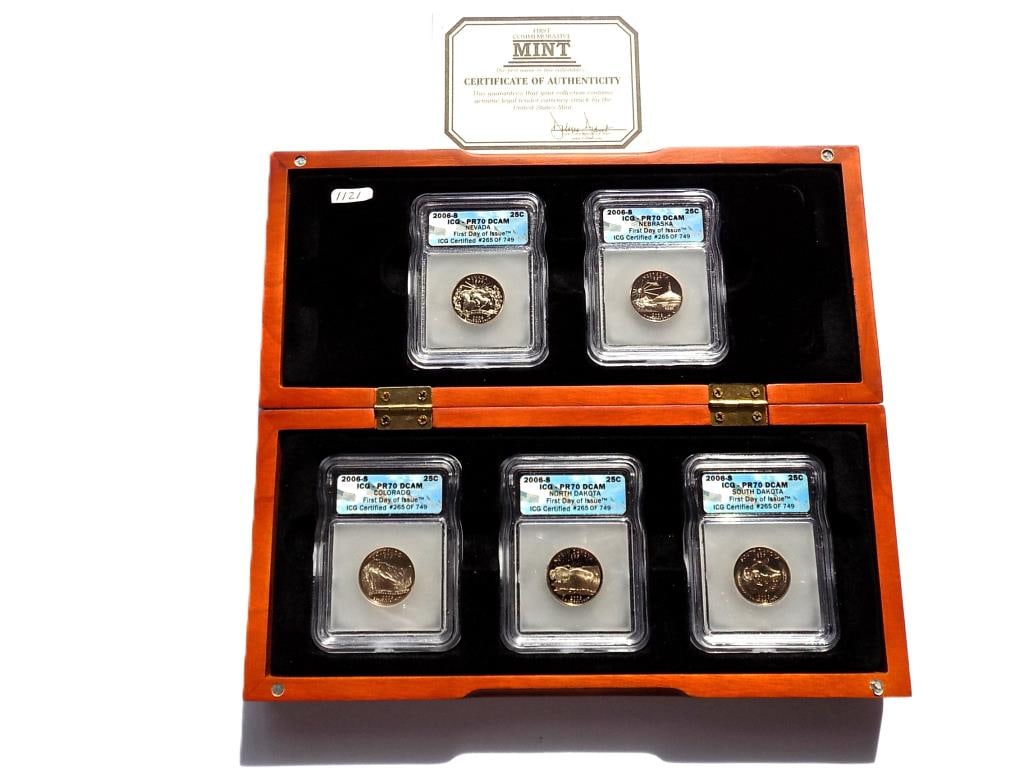 U.S. MINT 2006 S 1ST ISSUE ICG PR70 DCAM QUARTERS (1 of 6)