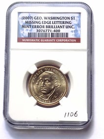 U.S. MINT 2007 GEORGE WASHINGTON $1 DOLLAR ERROR