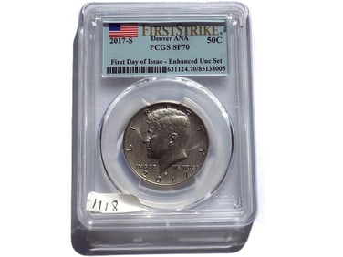 U.S. MINT 2017 S DENVER ANA KENNEDY HALF PCGS SP70