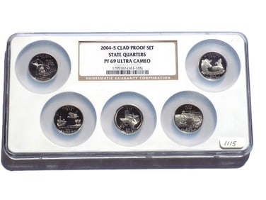 US MINT 2004 S CLAD PROOF QUARTERS SET ULTRA CAMEO