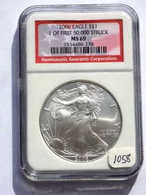 US MINT 2006 FIRST STRIKE SILVER EAGLE NGC MS 69