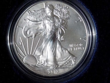 US MINT 2013 AMERICAN EAGLE SILVER COIN UNC