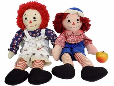 VINTAGE RAGGEDY ANN AND ANDY TOY DOLLS
