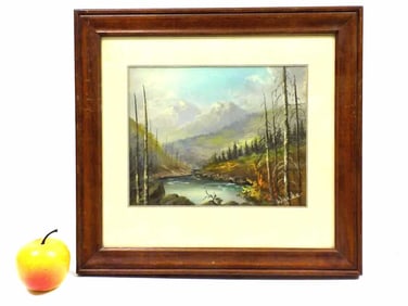 WARDE - MOUNTAIN LANDSCAPE PASTEL PAINTING