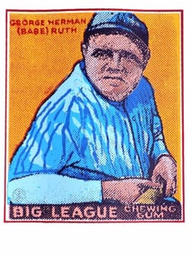 WARHOL STYLE BABE RUTH BASEBALL SILKSCREEN
