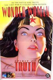 WONDER WOMAN SPIRIT TRUTH ALEX ROSS SIGNED POSTER