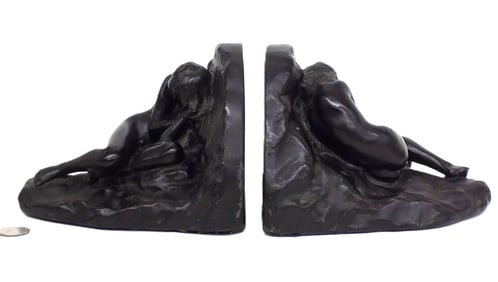 AUGUSTE RODIN LA DANAIDE BRONZED BOOKENDS