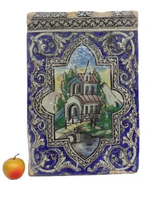 19TH CENTURY PERSIAN QAJAR DYNASTY ARCHITECTURAL WALL TILE