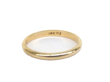 14K SOLID YELLOW GOLD BAND RING