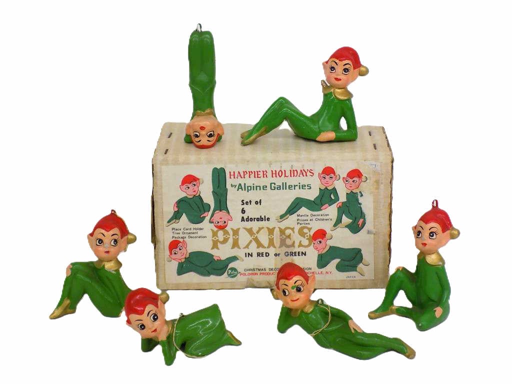 VINTAGE PORCELAIN PIXIES ELVES FIGURINES SET (1 of 2)