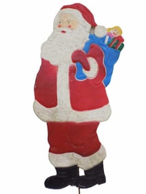 VINTAGE SANTA CLAUS PLASTIC STAND UP DISPLAY