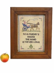 CHARMING ANTIQUE FRIENDS COUNTRY SAMPLER