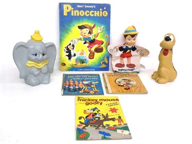 WALT DISNEY LOT PINNOCHIO DUMBO PLUTO ETC