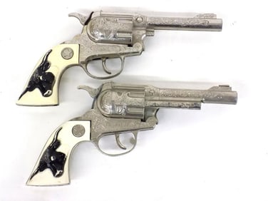 1950'S HUBLEY TEXAN JR COWBOY TOY CAP GUNS PISTOLS