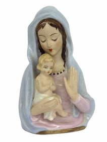 DRESDEN MARY WITH JESUS PORCELAIN BUST
