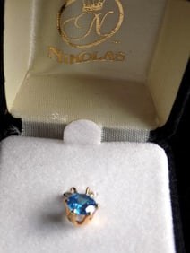HOUSE OF NIKOLAS 2 CT BLUE STONE NECKLACE PENDANT