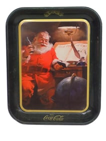 SANTA CLAUS COCA COLA ADVERTISING TRAY