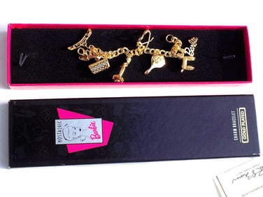 BARBIE GOLD PLATED CHARM BRACELET