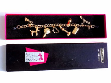 BARBIE GOLD PLATED CHARM BRACELET