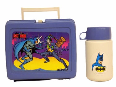 VINTAGE BATMAN JOKER TOY LUNCH BOX W/ THERMOS