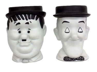 LARRY HARMON LAUREL & HARDY PORCELAIN MUG SET